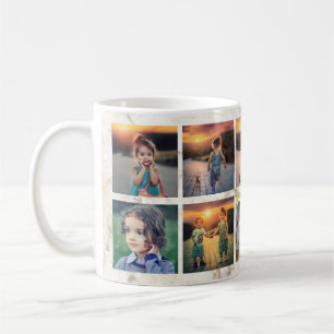 Mug Créez votre propre photo de famille collage marbre