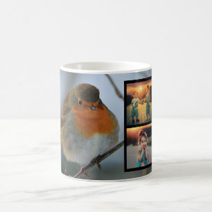 Mug Créez votre propre photo de famille collage rouge