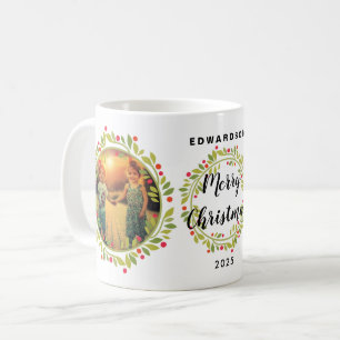Mug Créez votre propre photo de famille Joyeux Noël