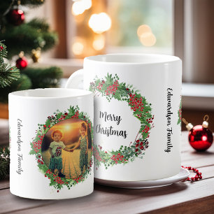 Mug Créez votre propre photo de famille Joyeux Noël