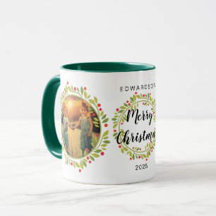 Mug Créez votre propre photo de famille Joyeux Noël