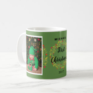 Mug Créez votre propre premier Noël de bébé de Noël