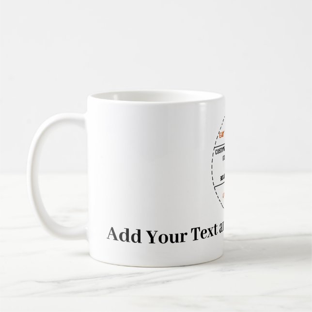 Mug Créez Votre Propre Promotion de Marque Simple (Gauche)