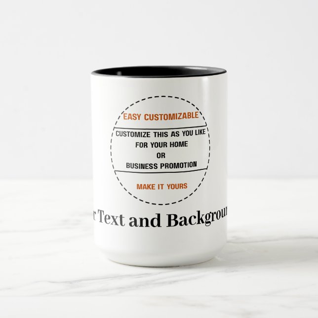 Mug Créez Votre Propre Promotion de Marque Simple (Centre)