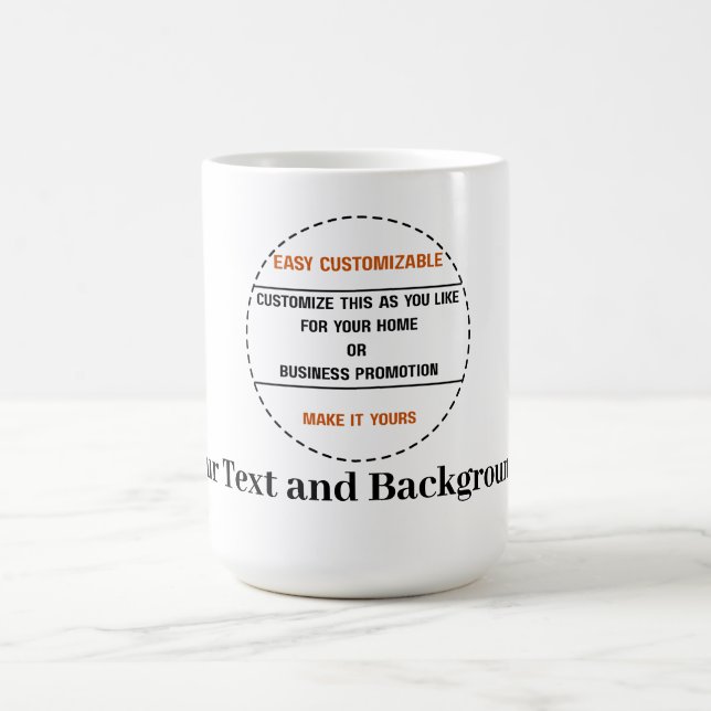 Mug Créez Votre Propre Promotion de Marque Simple (Centre)