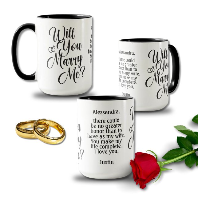 Mug Créez votre propre proposition de mariage Mariage (Créateur téléchargé)