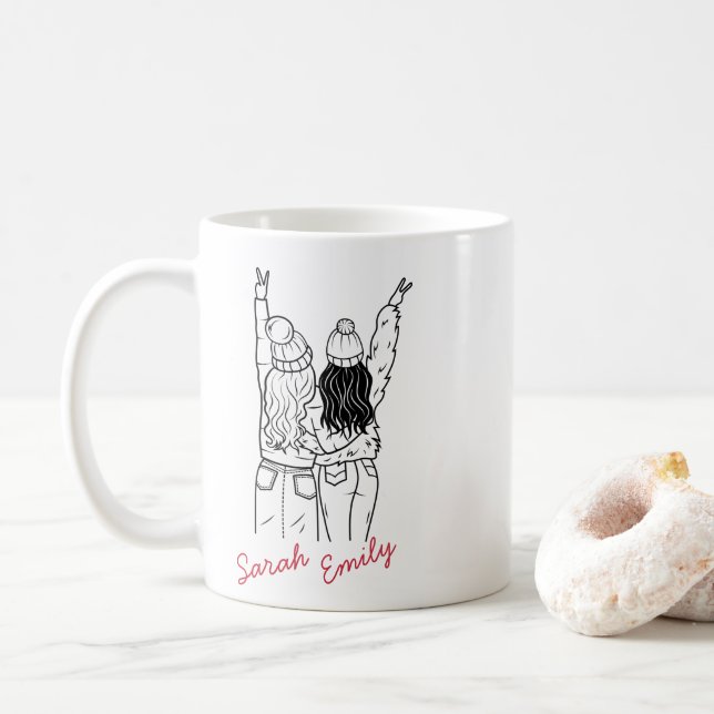 Mug Créez votre propre sera votre servante d'honneur m (Avec donut)