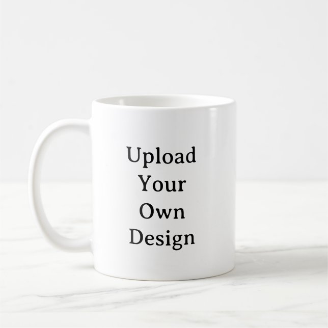 Mug Créez Votre Propre Simple 11oz Personnalisé (Gauche)