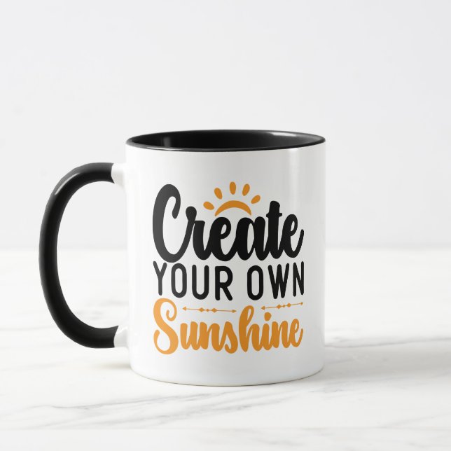 Mug Créez votre propre soleil 11 oz (Gauche)