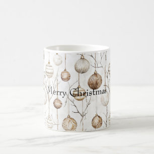 Mug Crème biologique Tan ornements de Noël