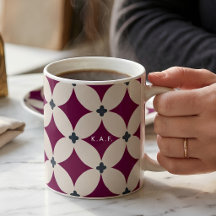 Crème Bourgogne Personnalisée Treillis Géométrique