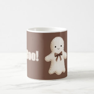 Mug Crème Brun Heureux Mignon Fantôme Hou