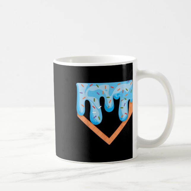 Mug Crème de baseball Cream Dripping Baseball Home Pla (Droite)