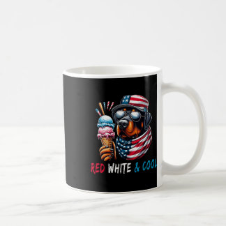 Mug Crème De Glace Rouge Blanc Et Cool 4 juillet Chien