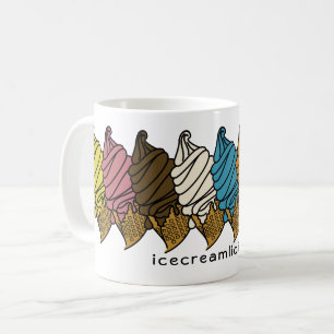 Mug Crème glacée Coloré icecreamliciouS Texte personna