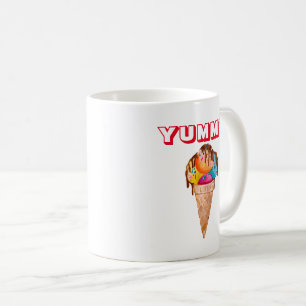 Mug Crème glacée colorée dans un cône croustillant