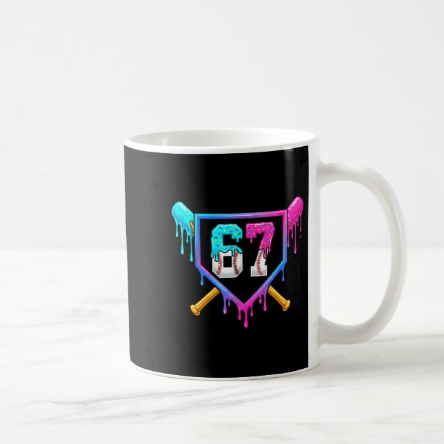 Mug Crème glacée de baseball qui goutte 67 Six Sept Mè (Droite)