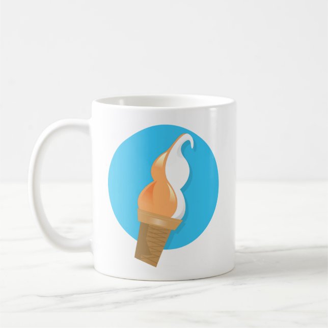 Mug Crème glacée douce orange et vanille (Gauche)