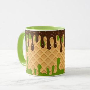 Mug Crème Glacée,En Train de Couler  Matcha Choco Blis