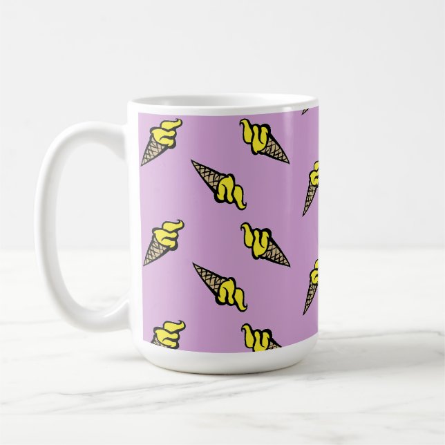Mug Crème glacée jaune sur violet (Gauche)