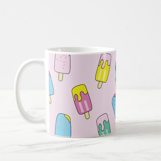 Mug Crème glacée mignonne : motif de fruits. (Gauche)