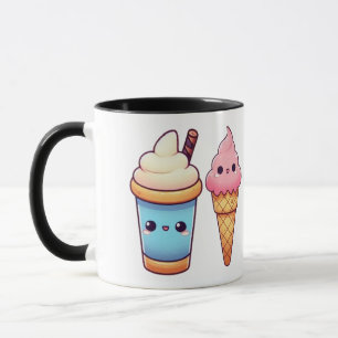 Mug Crème glacée Whimsical - Kawaii Illustrations Snac