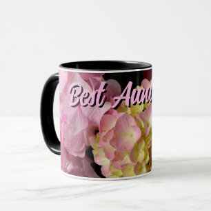 Mug Crème rose Hydrangeas jaune rose floral Meilleure 