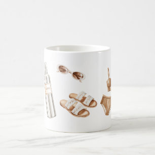 Mug Crème Solaire Maillot de Bain Sandales
