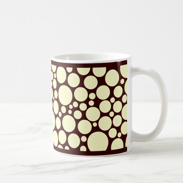Mug Crème tachetée sur Brown foncé (Droite)