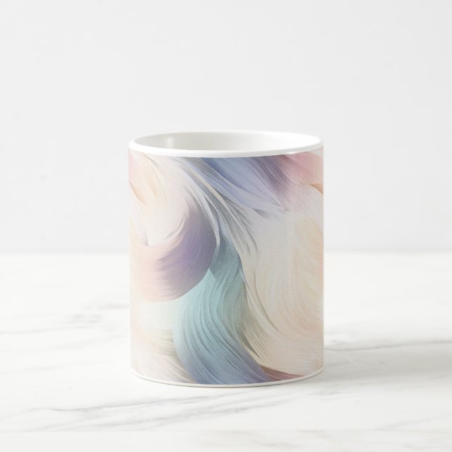 Mug Crème Violet Aqua Rose Tourbillon (Centre)