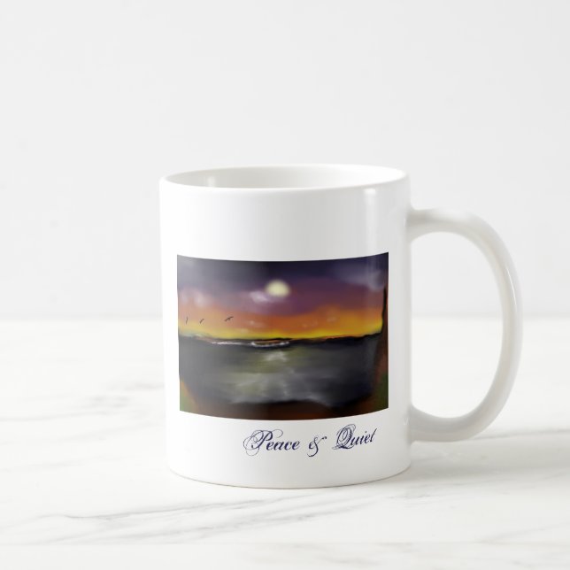Mug Crépuscule 1 d'océan, paix et tranquillité (Droite)