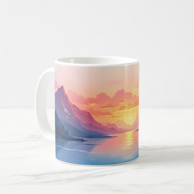 Mug crépuscule alpin (Devant gauche)