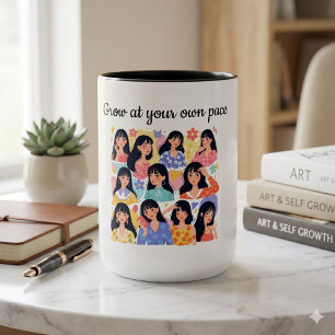 Mug Crescendo à Ton Propre Rythme Floral Portrait de F