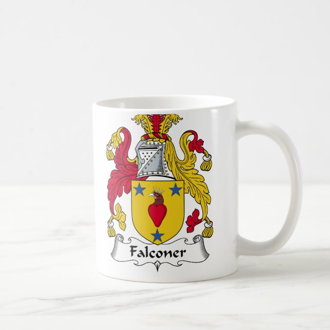 Mug Crête de famille de fauconnier (Droite)