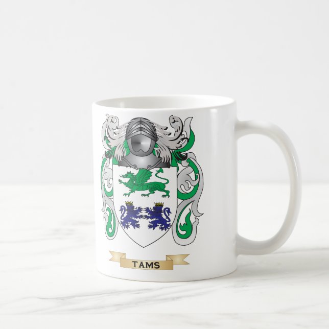 Mug Crête de famille de Tams (manteau des bras) (Droite)