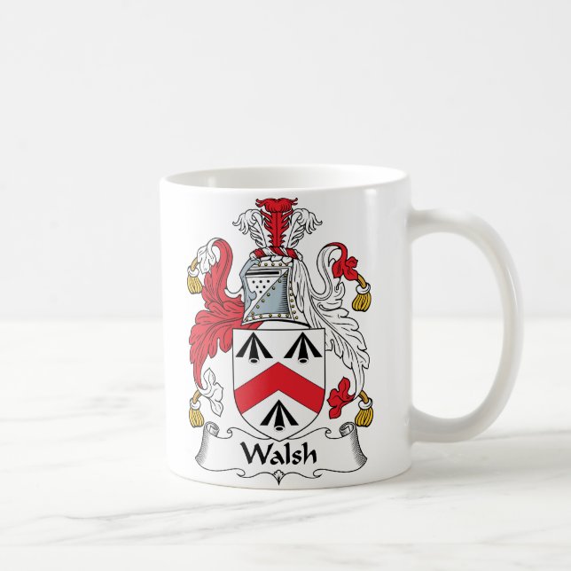 Mug Crête de famille de Walsh (Droite)