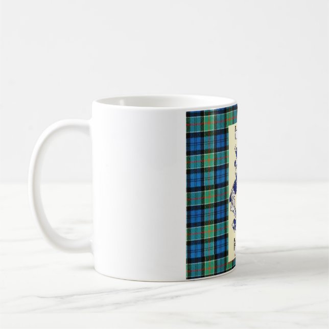 Mug Crête de Kirkpatrick sur le tartan (Gauche)