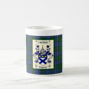 Mug Crête de Kirkpatrick sur le tartan de bleu de