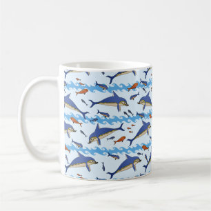 Mug Crète Grèce Minoan Dolphins & Marine Life Motif