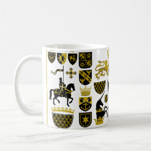 Mug Crêtes d'héraldique, dessins symboliques.