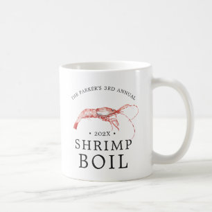 Mug Crevette bouillie  Thème de fruits de mer  Événeme