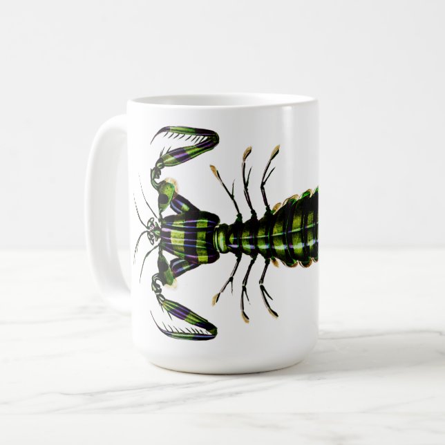 Mug Crevette Mantis - Conception Vintage (Devant gauche)