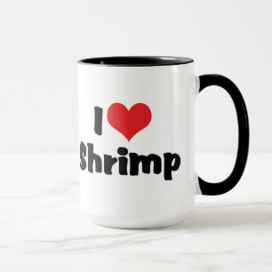 Mug Crevettes I Love Heart - Amateur de Fruits de Mer