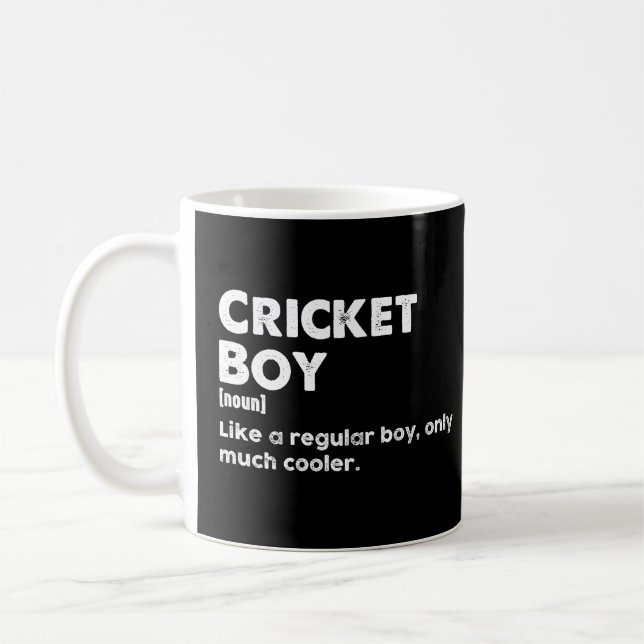 Mug Cricket Boy Drôle Définition Cricket Lover (Gauche)
