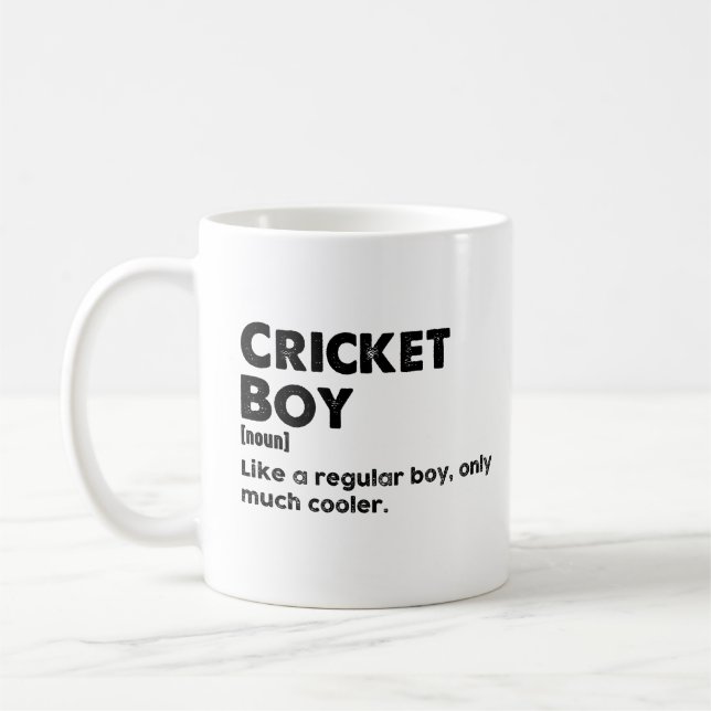 Mug Cricket Boy Funny Dictionnaire Définition (Gauche)