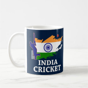 Mug Cricket de l'Inde avec la course indienne de