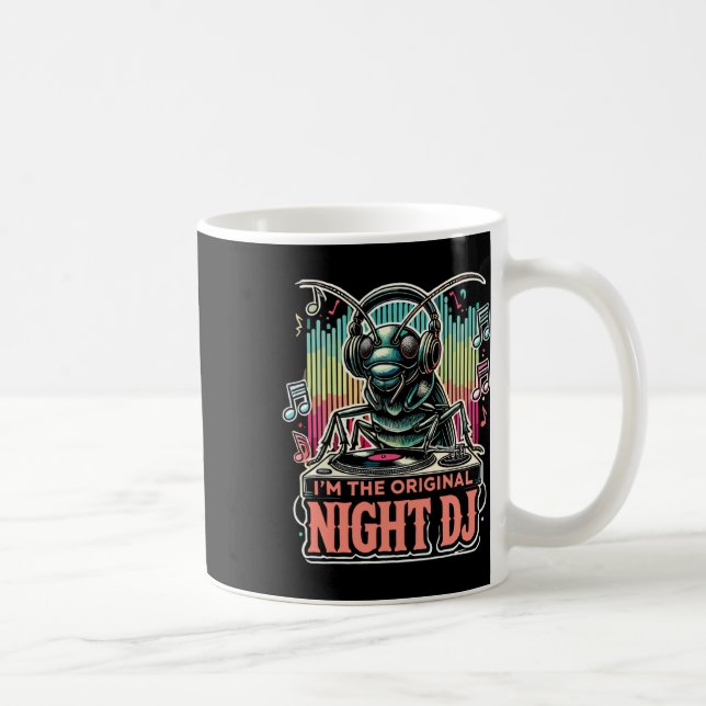 Mug Cricket drôle, je suis le Dj de nuit original  (Droite)