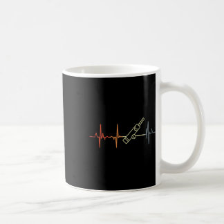 Mug Cricket Vintage Battement de coeur Joueur de crick