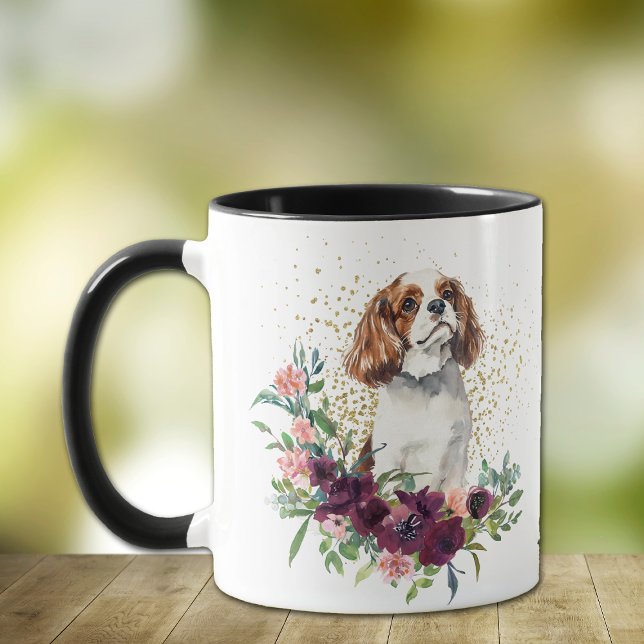Mug Crimson Bouquet Cavalier King Charles Spaniel (Créateur téléchargé)