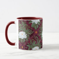 Crimson Lotus Elegance Motif - Le Lotus Blanc